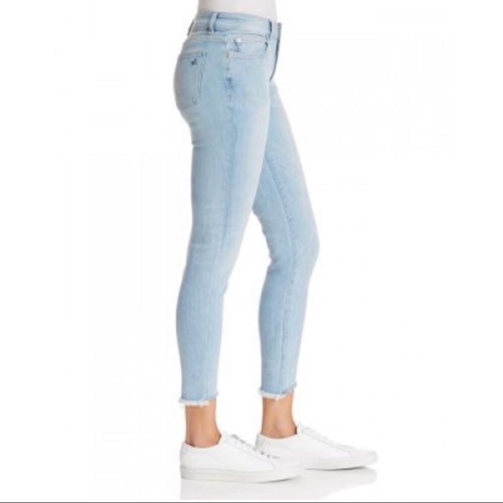 DL1961 coco high rise jeans with frayed ankle